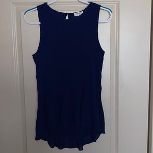 Blue Sleeveless Top, M